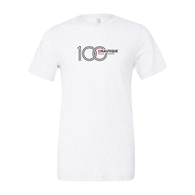 100th Anniversary Center Chest Logo Tee - White - CLEARANCE