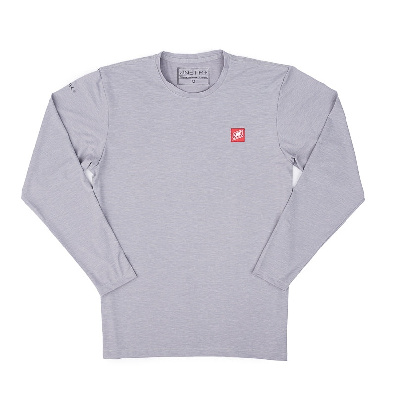 Anetik LS Pro Tech Crew Tee - Alloy Heather
