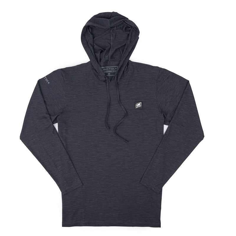 Anetik Tech LS Hoodie Tee - Charcoal Heather