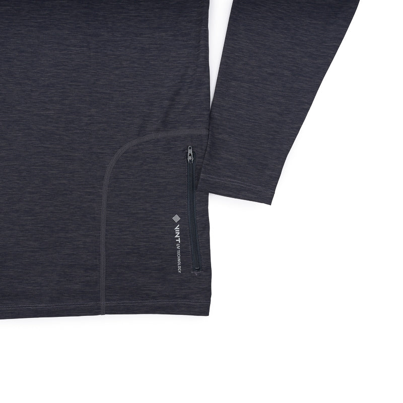Anetik Tech LS Hoodie Tee - Charcoal Heather
