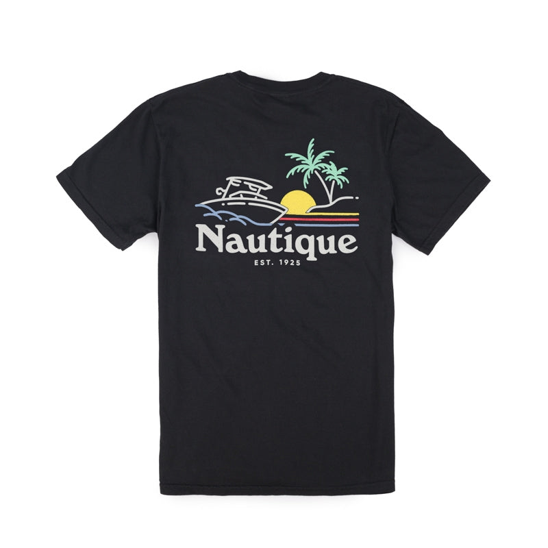 Neon Lights SS Pocket Tee - Black