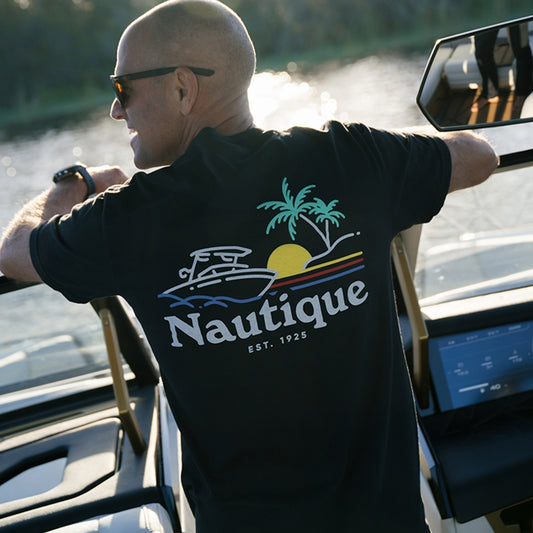 Neon Lights SS Pocket Tee - Black