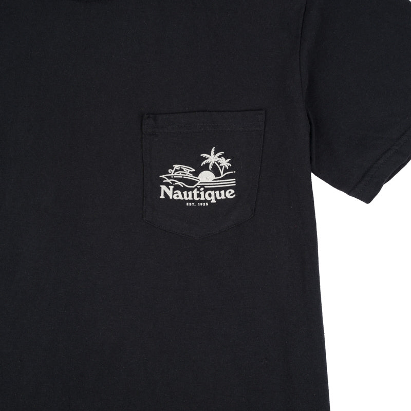 Neon Lights SS Pocket Tee - Black