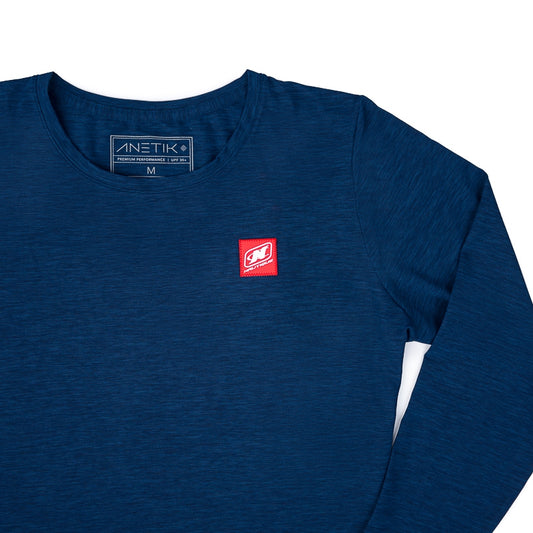 Women's Anetik LS Breeze Tee - Navy Heather