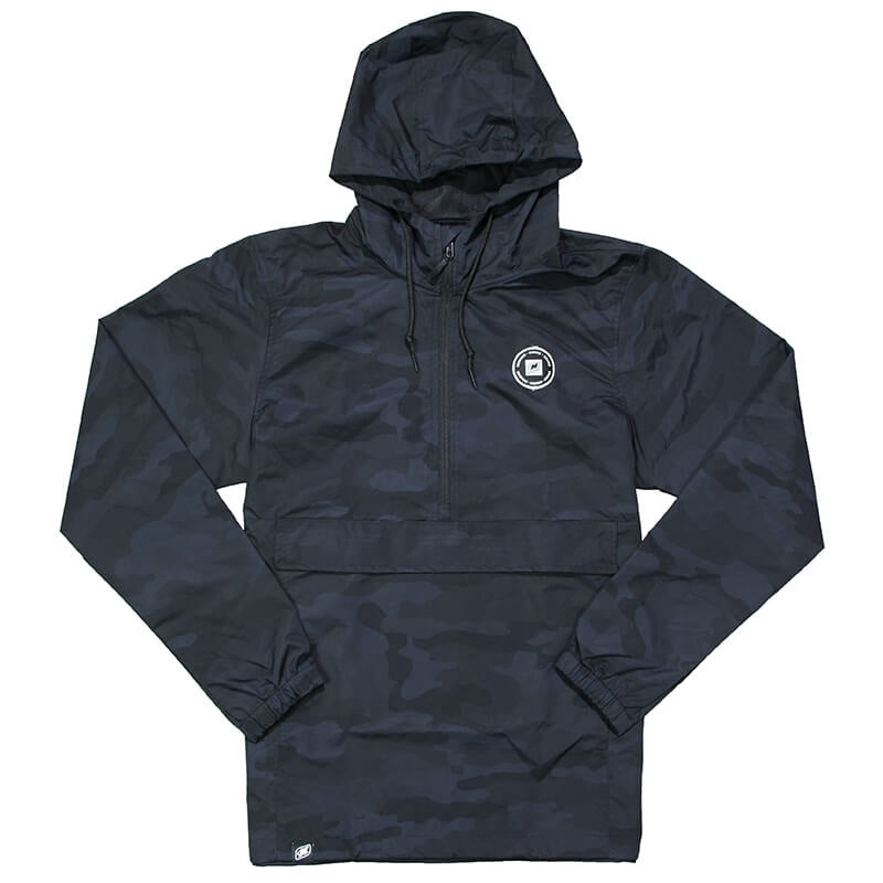 Anorak 1/2 Zip Pullover - Black Camo