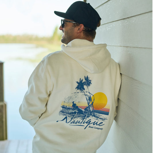 Sunset Vibes Hooded Sweatshirt - Bone