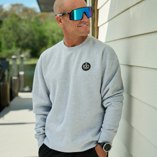 Men's 100th Anniversary Crew Sweatshirt - Heather Grey - CLEARANCE