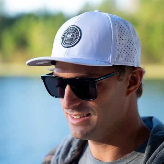 Melin A-Game Cap - White (Black Patch)