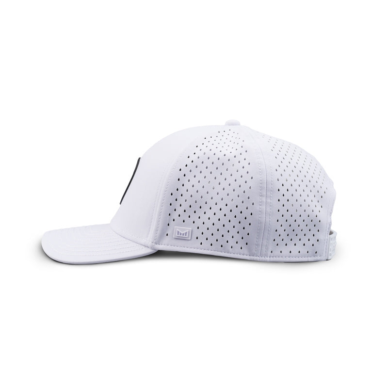 Melin A-Game Cap - White (Black Patch)