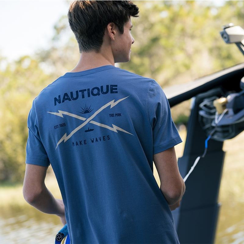 Make Waves SS Tee - Slate