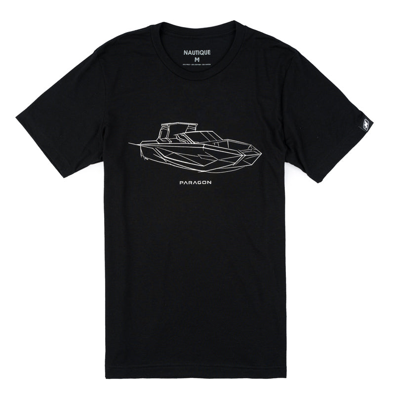 Paragon Design Concept Tee - Side Profile - Black - CLEARANCE