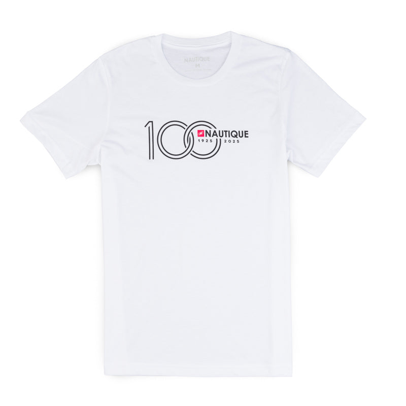 100th Anniversary Center Chest Logo Tee - White - CLEARANCE