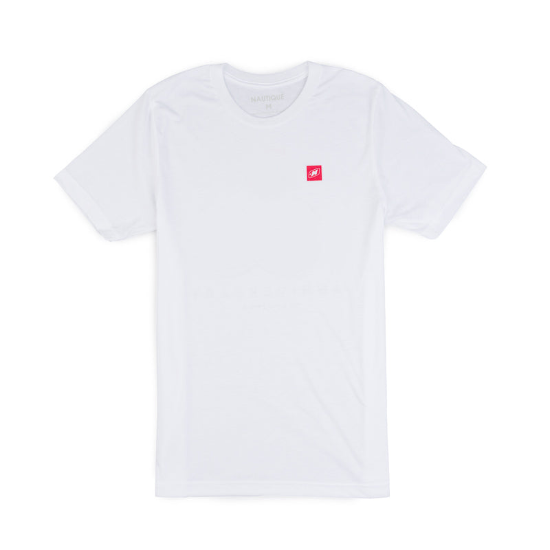 100th Anniversary Stacked Logo Tee - White - CLEARANCE