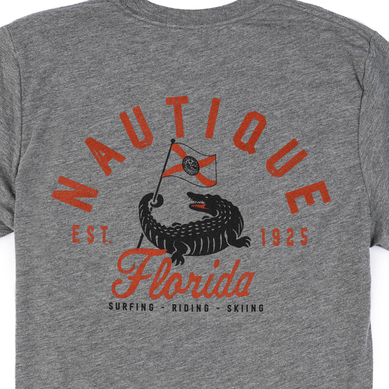 Florida Flag SS Triblend Tee - Grey