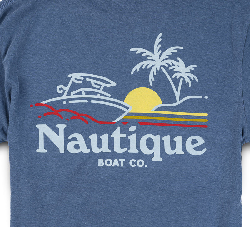 Neon Lights Tee - Blue Jean