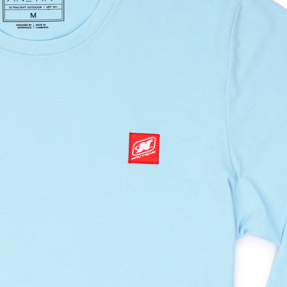 Anetik LS Pro Tech Crew Tee - Sky Blue Heather