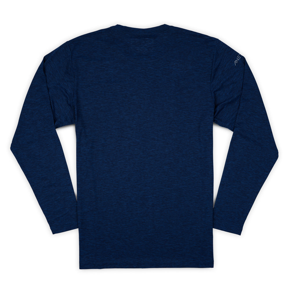 Anetik LS Pro Tech Crew Tee - Navy Heather