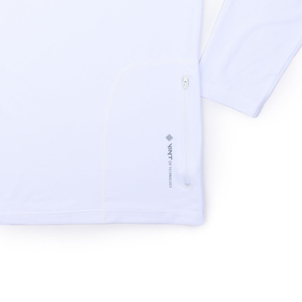 Anetik Tech LS Hoodie Tee - White Heather