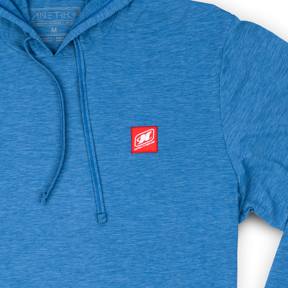 Anetik Tech LS Hoodie Tee - Bahama Blue Heather
