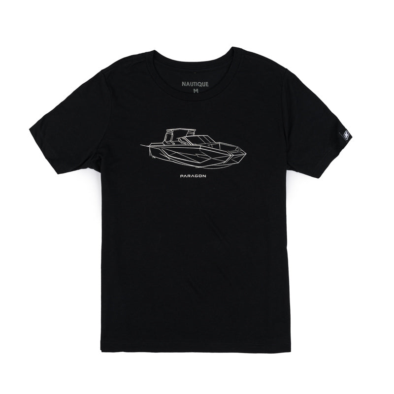 Women's Paragon Design Concept Tee - Side Profile - Black - CLEARANCE