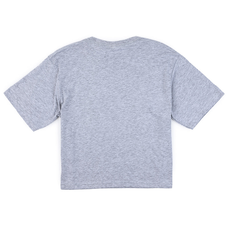Women's Sunset Vibes Crop Tee - Heather Grey