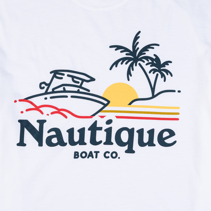 Women's Neon Lights Crop Tee - White