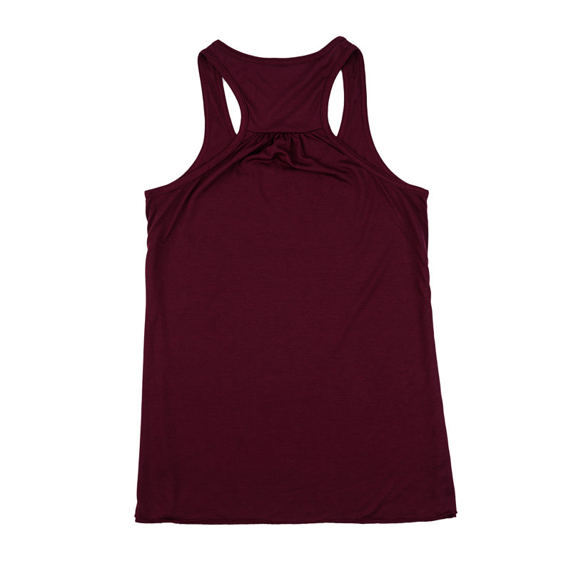 Women's Wavy Days Flowy Tank - Maroon