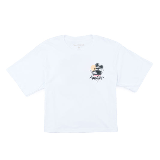 Women's Glow Crop Tee - White