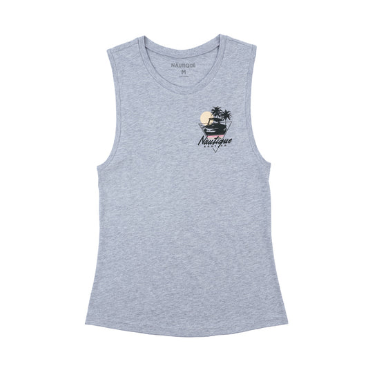 Women's Glow Muscle Tank - Athletic Heather