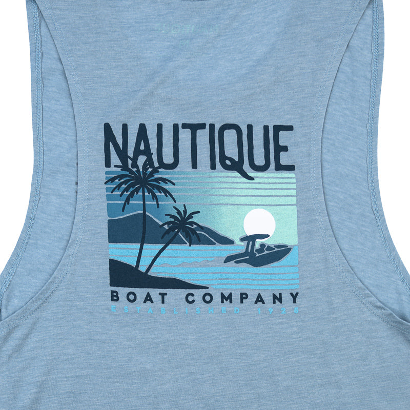 Women's Wander Muscle Tank - Stonewash Green