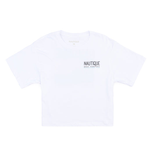 Women's Wander Crop Tee - White