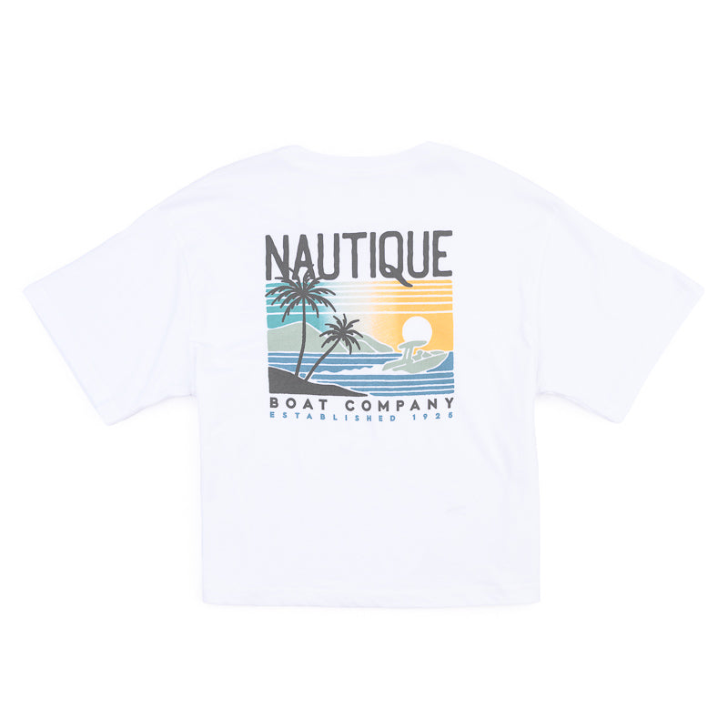 Women's Wander Crop Tee - White