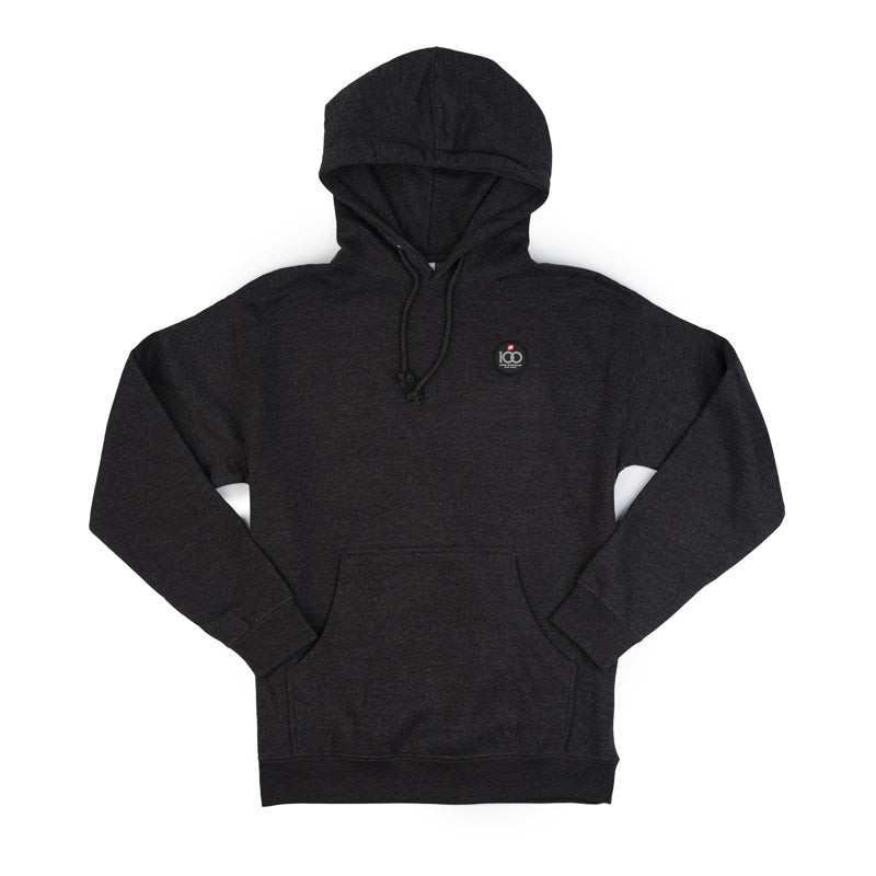 100th Anniversary Hooded Sweatshirt w/Patch Logo - Charcoal Heather