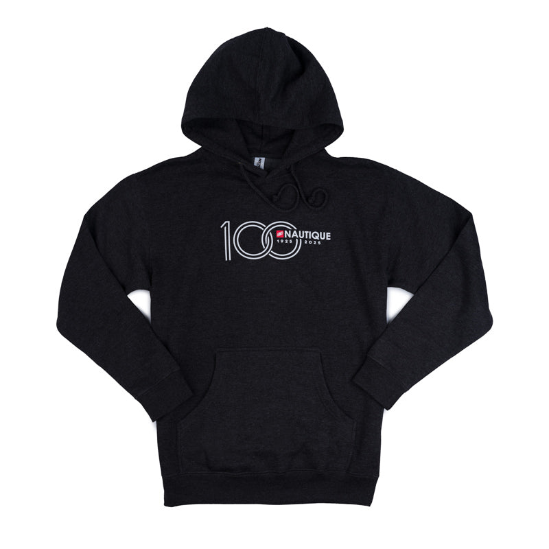 100th Anniversary Hooded Sweatshirt w/Printed Logo - Charcoal Heather