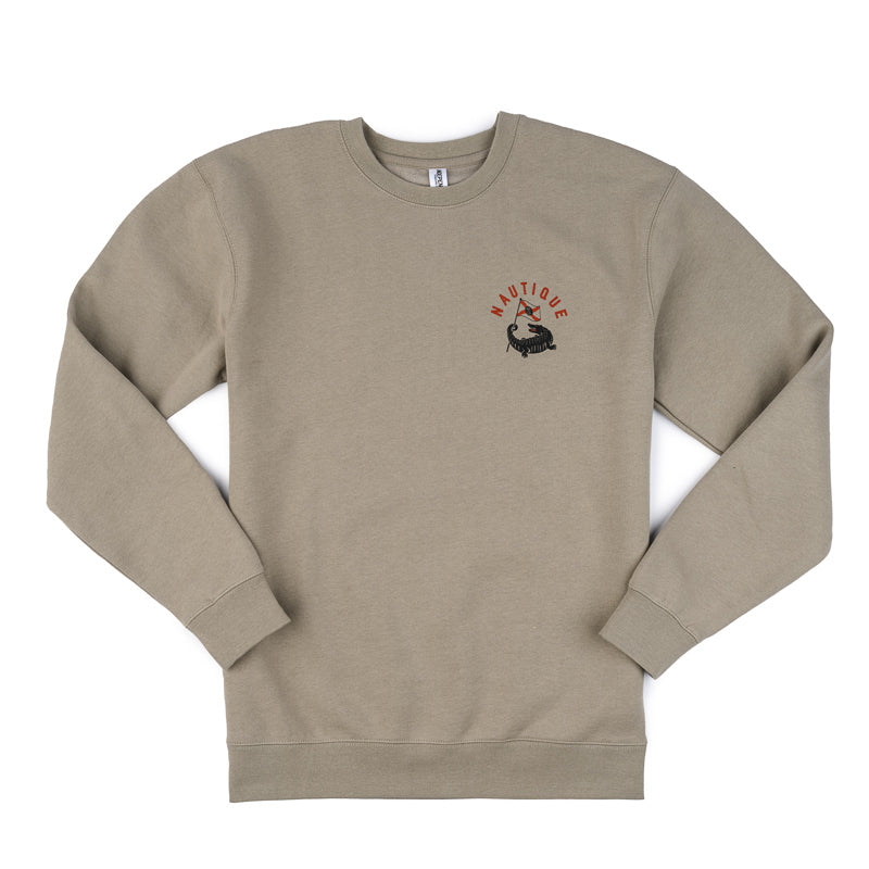 Florida Flag Crew Sweatshirt - Cement - CLEARANCE