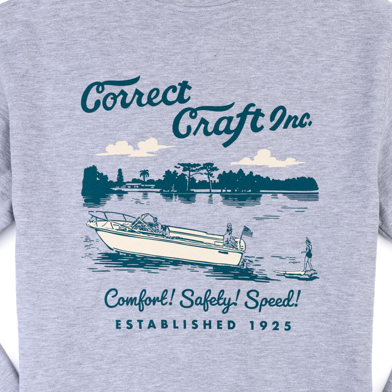 Correct Craft Inc Crew Sweatshirt - Light Grey