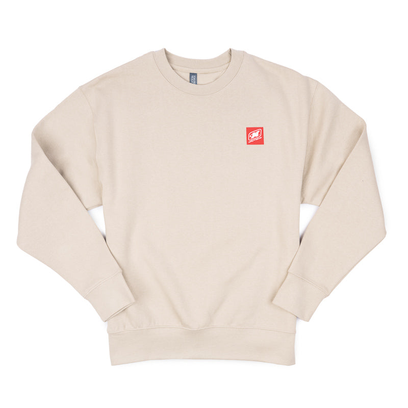 Flag Crewneck Sweatshirt - Bone