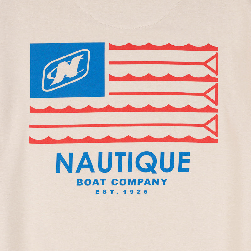 Flag Crewneck Sweatshirt - Bone