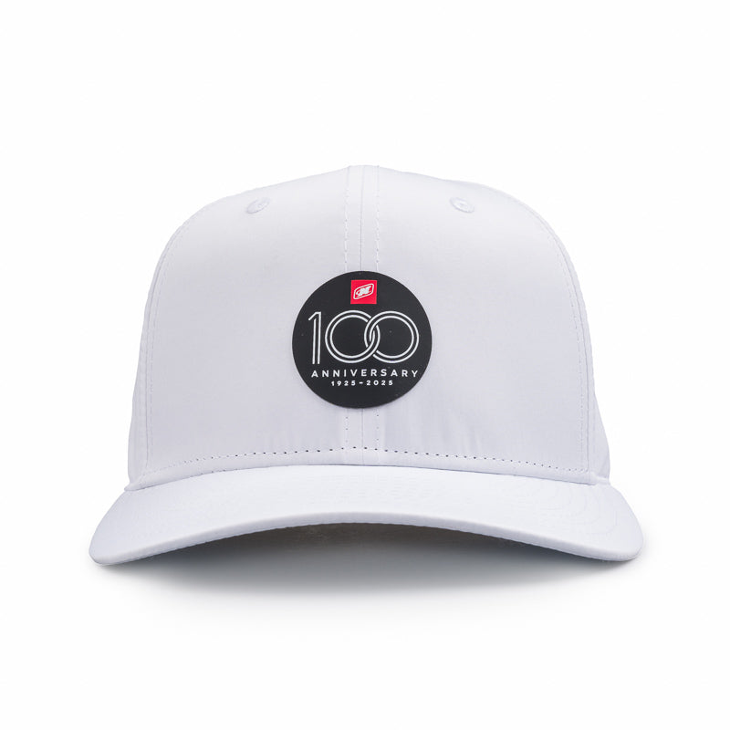 100th Anniversary Nylon Performance Cap - White - CLEARANCE