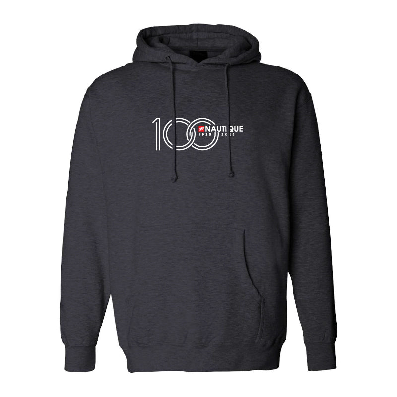 100th Anniversary Hooded Sweatshirt w/Printed Logo - Charcoal Heather