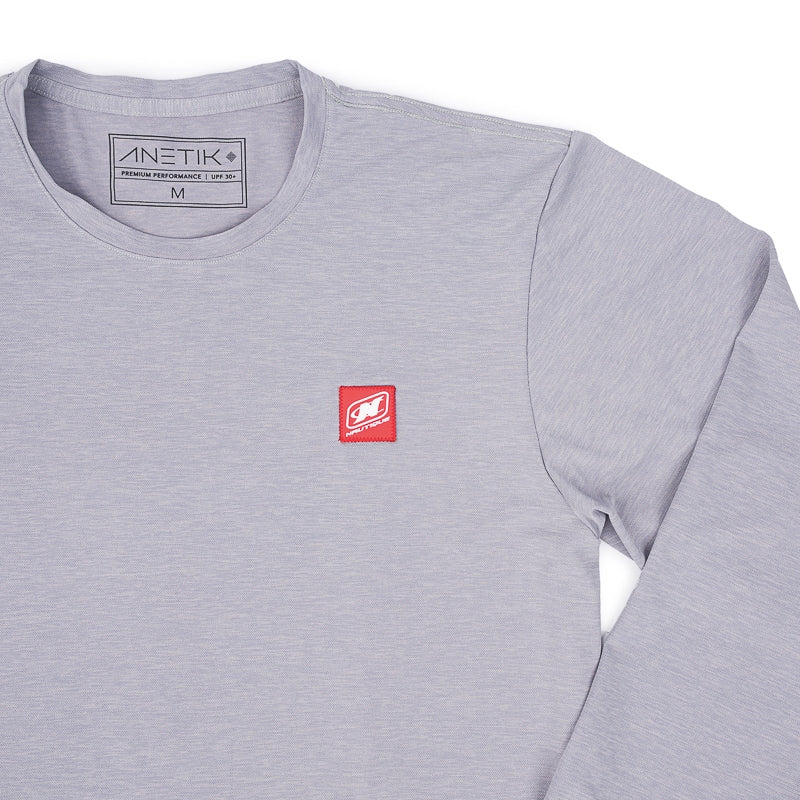 Anetik LS Pro Tech Crew Tee - Alloy Heather