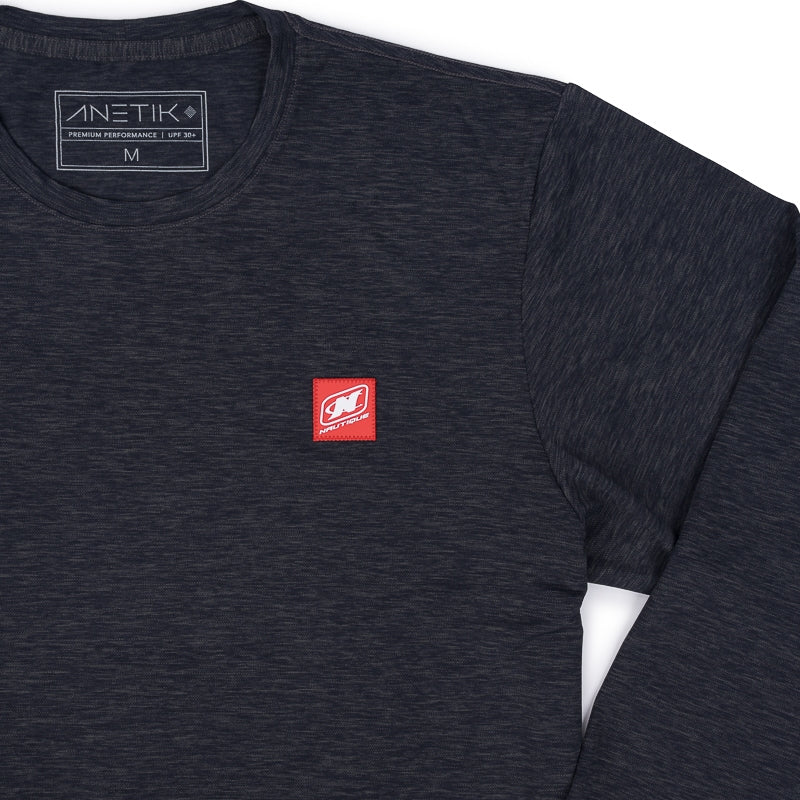 Anetik LS Pro Tech Crew Tee - Charcoal Heather