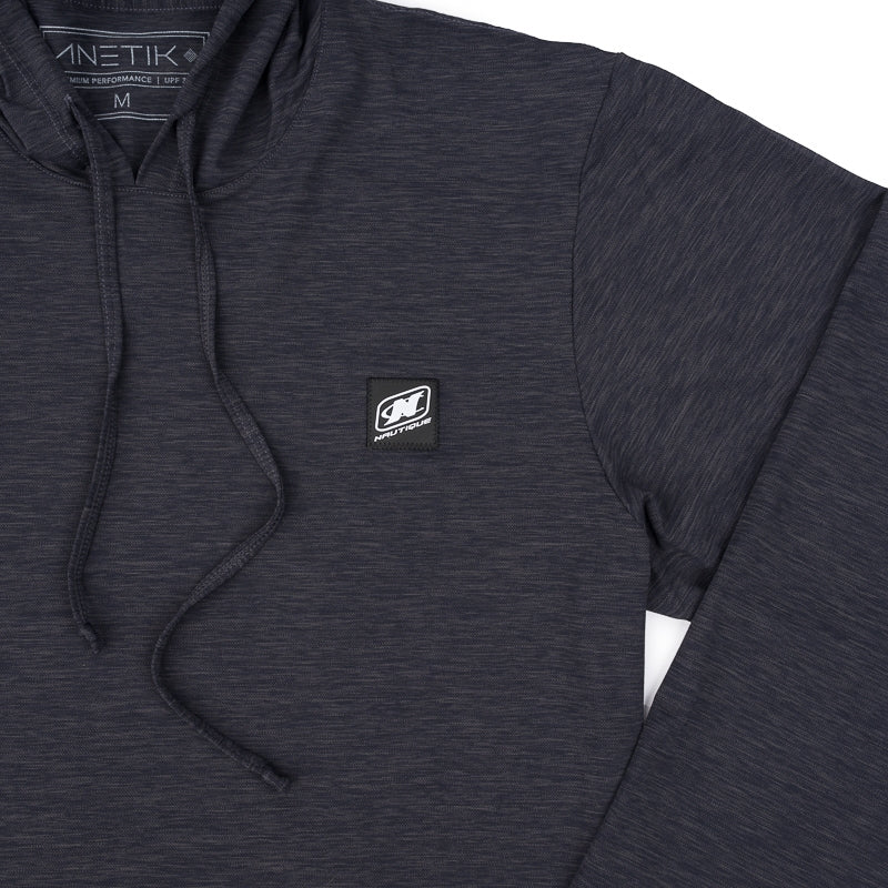Anetik Tech LS Hoodie Tee - Charcoal Heather