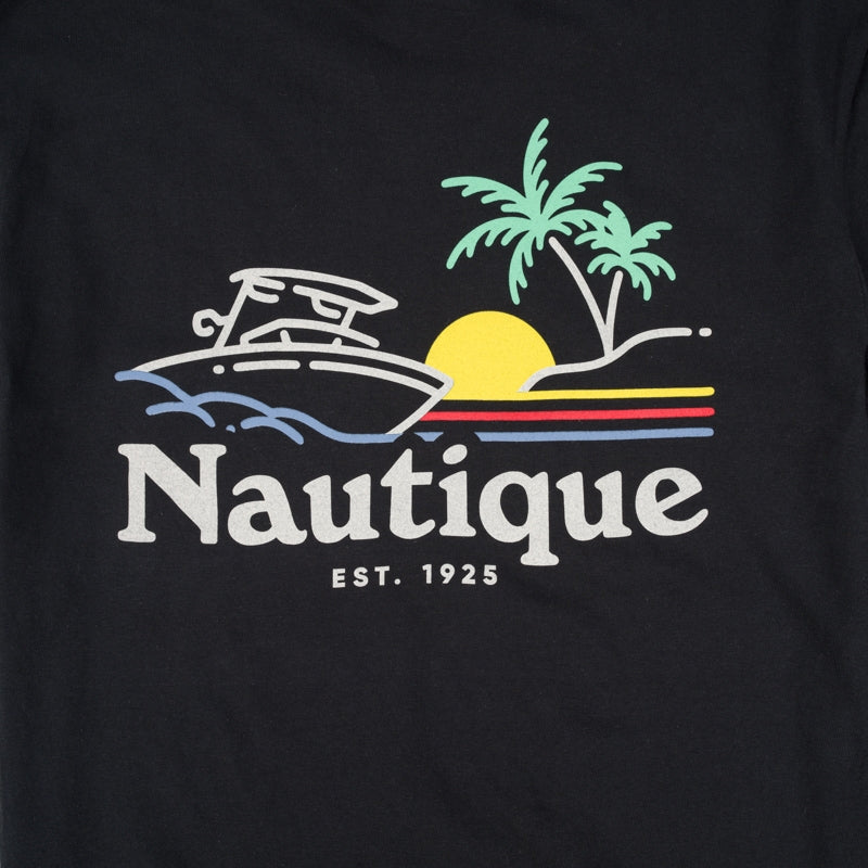 Neon Lights SS Pocket Tee - Black