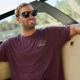 Wavy Days Tee - Maroon Heather
