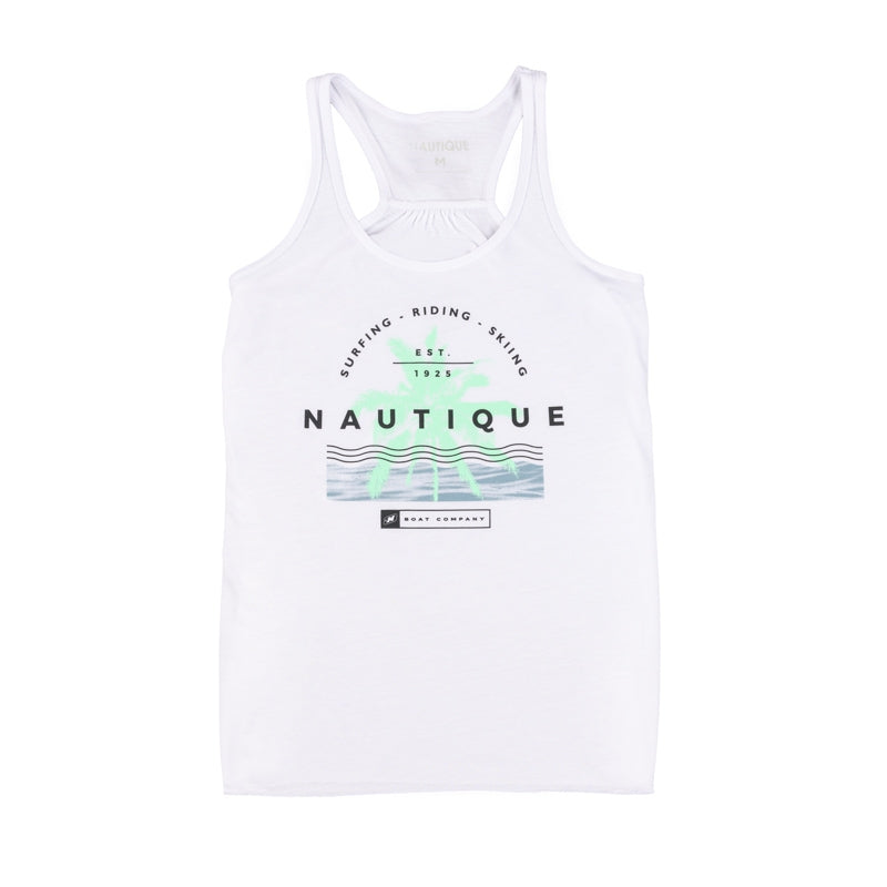 Women's Island Breeze Flowy Tank - White