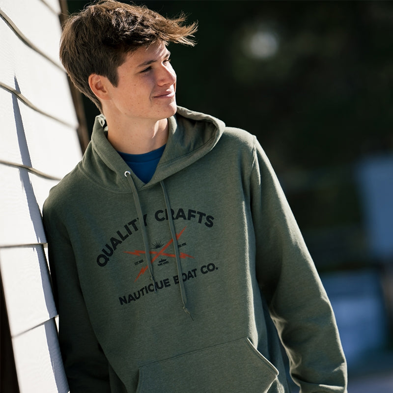 Quality Crafts Hooded Sweatshirt - Military Green