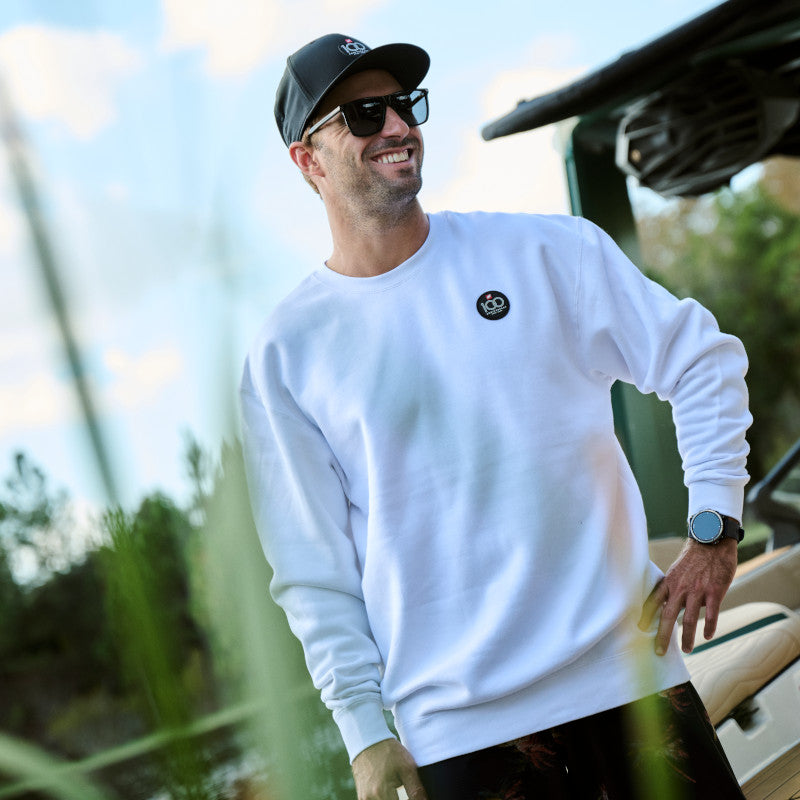 Men's 100th Anniversary Crew Sweatshirt - White