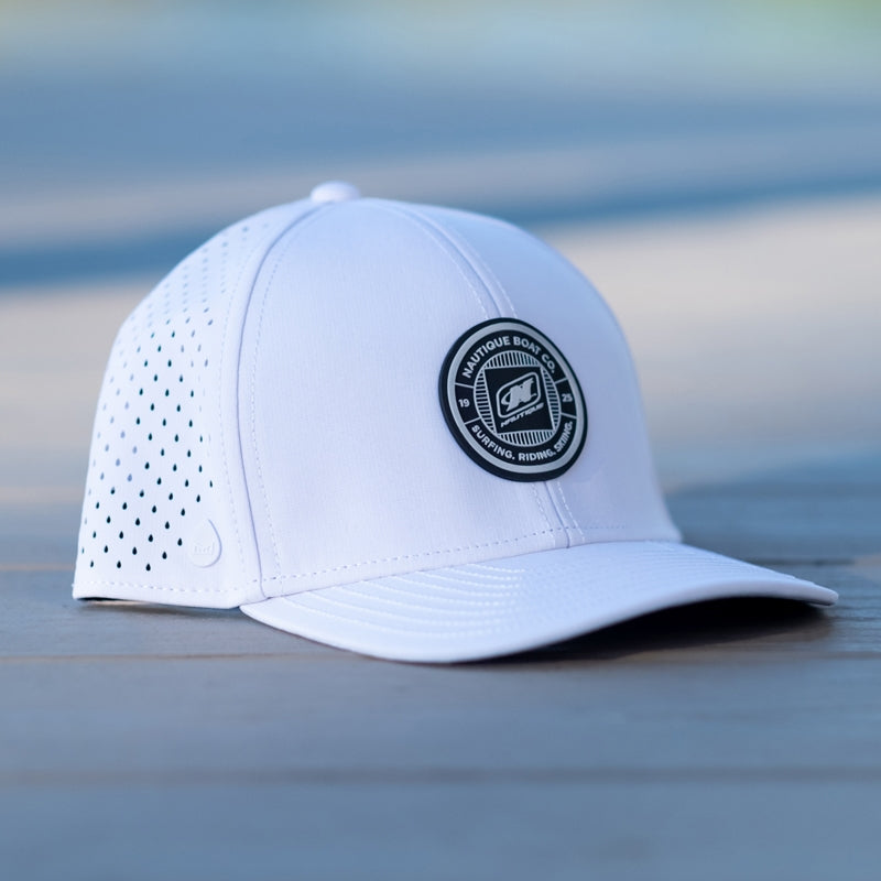 Melin A-Game Cap - White (Black Patch)