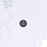 Men's 100th Anniversary Anetik Tech Hoodie Tee - White Heathered - CLEARANCE